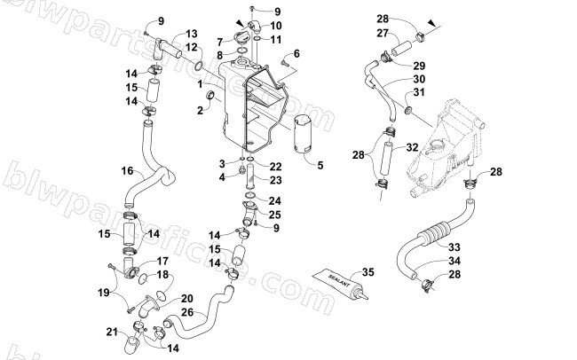 OIL TANK ASSEMBLY diagram