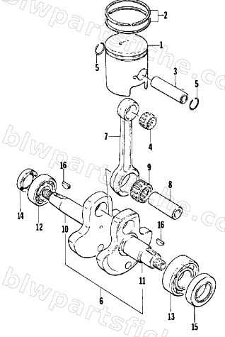 PISTON AND CRANKSHAFT diagram