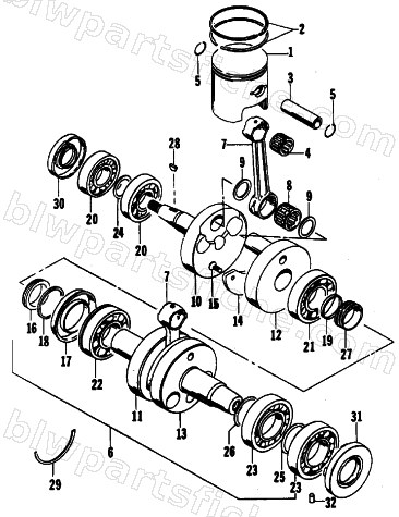 PISTON AND CRANKSHAFT diagram