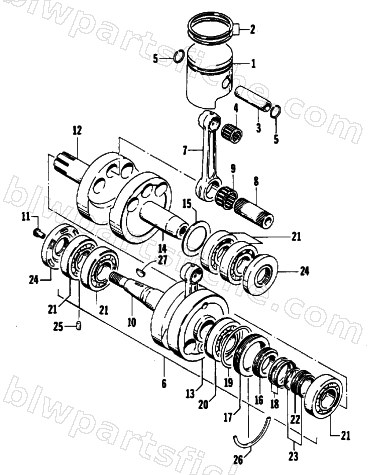 PISTON AND CRANKSHAFT diagram