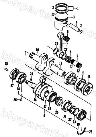 PISTON AND CRANKSHAFT diagram