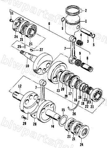PISTON AND CRANKSHAFT diagram