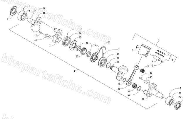 PISTON AND CRANKSHAFT diagram