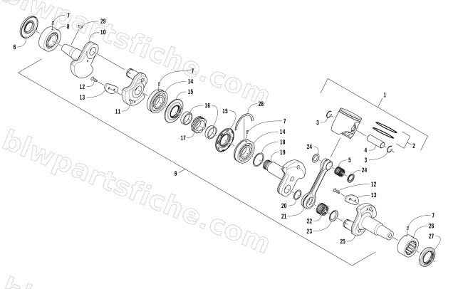PISTON AND CRANKSHAFT diagram