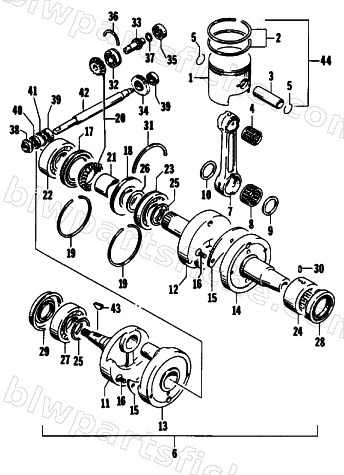 PISTON AND CRANKSHAFT diagram