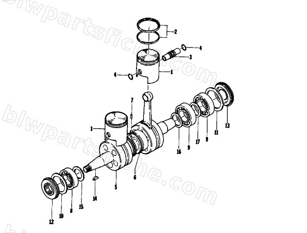 PISTON AND CRANKSHAFT diagram