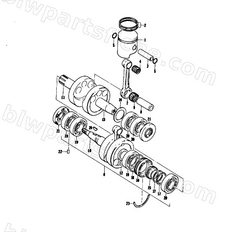 PISTON AND CRANKSHAFT diagram