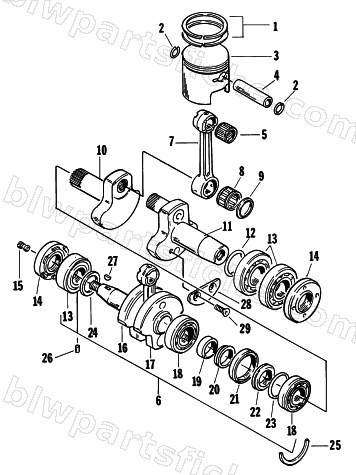 PISTON AND CRANKSHAFT diagram