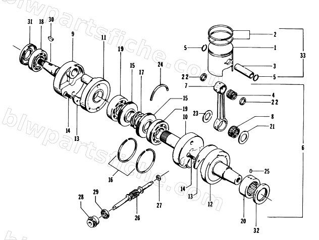 PISTON AND CRANKSHAFT diagram