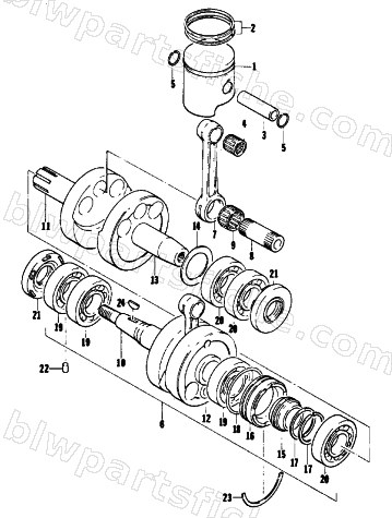 PISTON AND CRANKSHAFT diagram