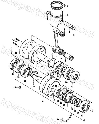 PISTON AND CRANKSHAFT diagram