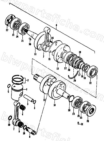 PISTON AND CRANKSHAFT diagram