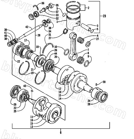 PISTON AND CRANKSHAFT diagram