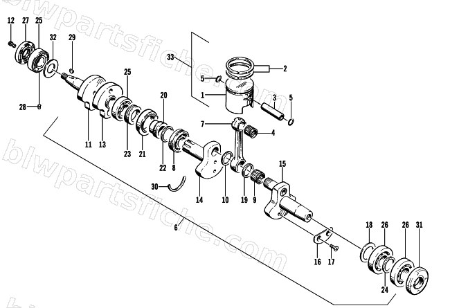 PISTON AND CRANKSHAFT diagram