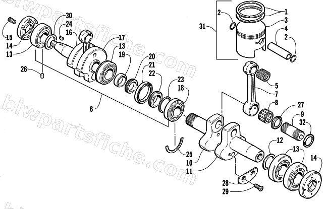 PISTON AND CRANKSHAFT diagram