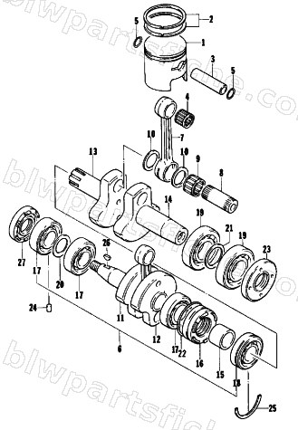 PISTON AND CRANKSHAFT diagram