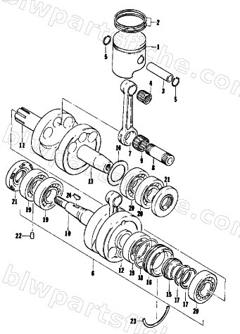PISTON AND CRANKSHAFT diagram