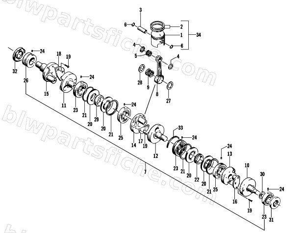 PISTON AND CRANKSHAFT diagram