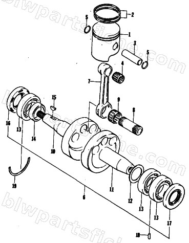 PISTON AND CRANKSHAFT diagram