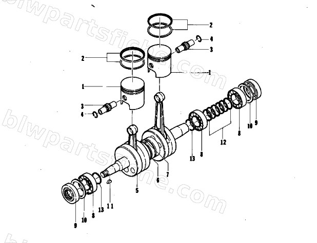 PISTON AND CRANKSHAFT diagram