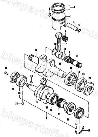 PISTON AND CRANKSHAFT diagram