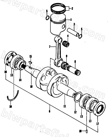 PISTON AND CRANKSHAFT diagram