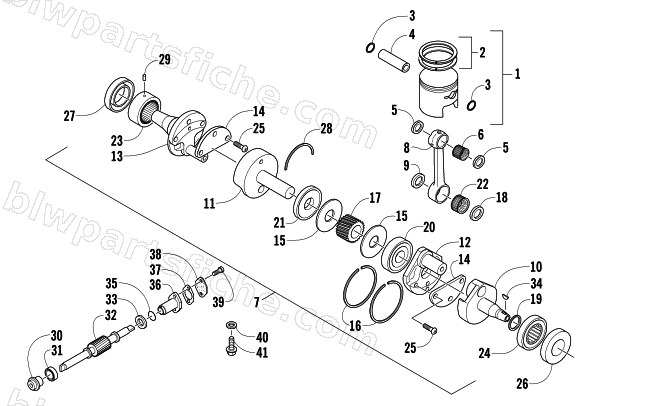 PISTON AND CRANKSHAFT diagram
