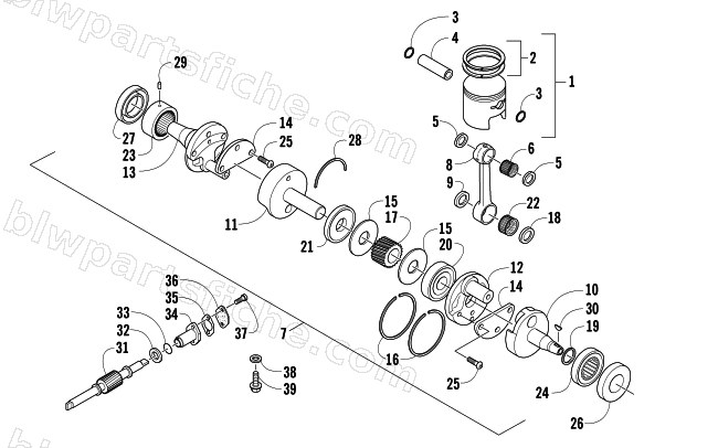 PISTON AND CRANKSHAFT diagram