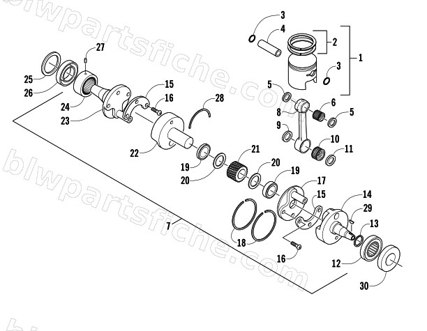 PISTON AND CRANKSHAFT diagram