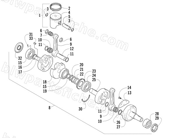 PISTON AND CRANKSHAFT diagram