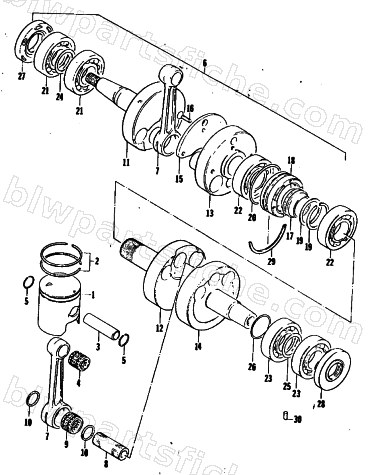 PISTON AND CRANKSHAFT diagram