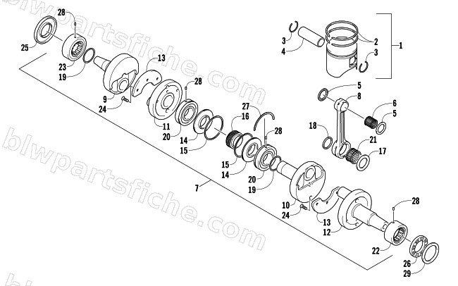 PISTON AND CRANKSHAFT diagram