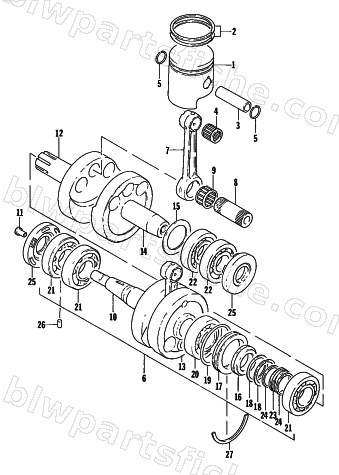 PISTON AND CRANKSHAFT diagram