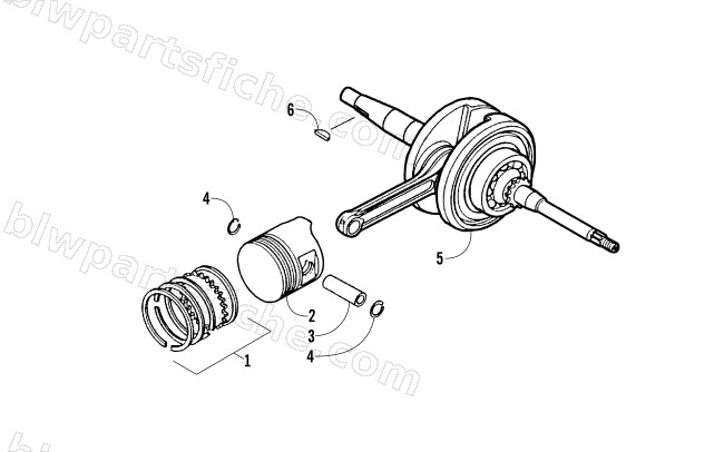 PISTON AND CRANKSHAFT ASSEMBLY diagram
