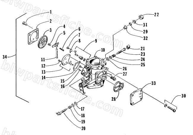 PTO SIDE CARBURETOR diagram
