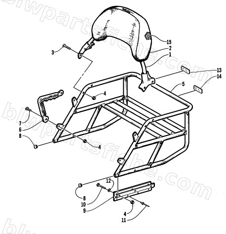 RACK AND BACKREST ASSEMBLY diagram