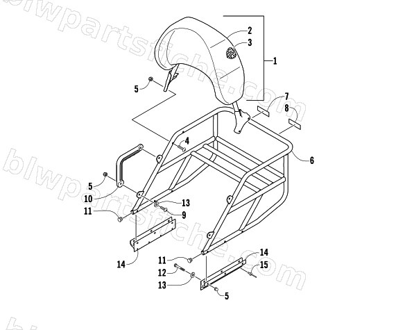 RACK AND BACKREST ASSEMBLY diagram