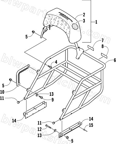 RACK AND BACKREST ASSEMBLY diagram