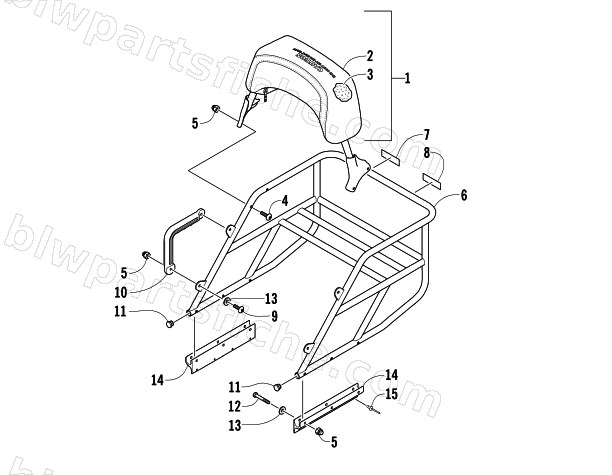 RACK AND BACKREST ASSEMBLY diagram
