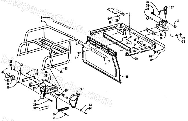 RACK AND REAR BUMPER diagram