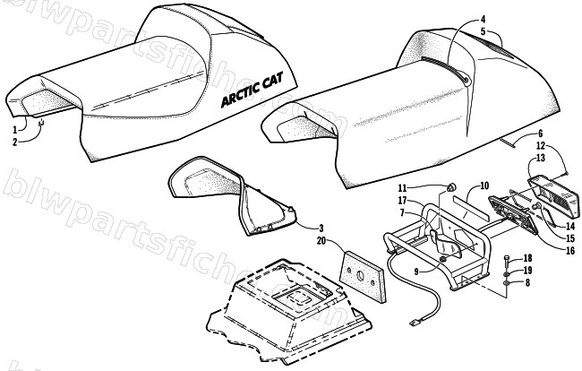 RACK, SEAT, AND TAILLIGHT ASSEMBLY diagram