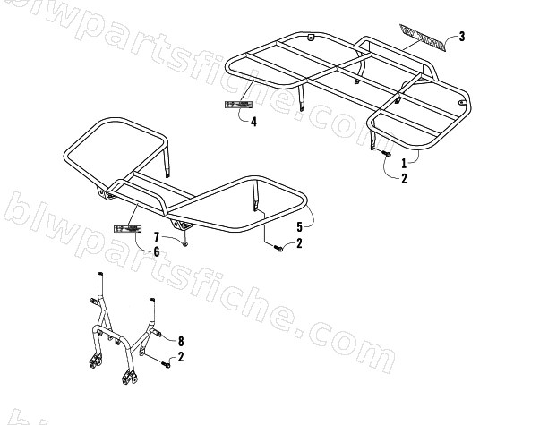 RACKS AND BUMPER ASSEMBLY diagram