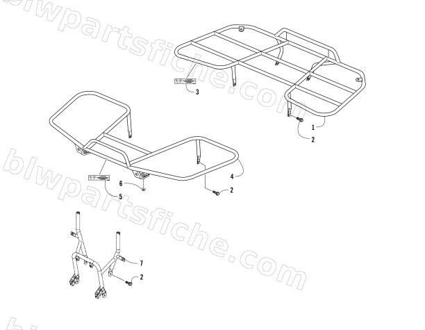 RACKS AND BUMPER ASSEMBLY diagram