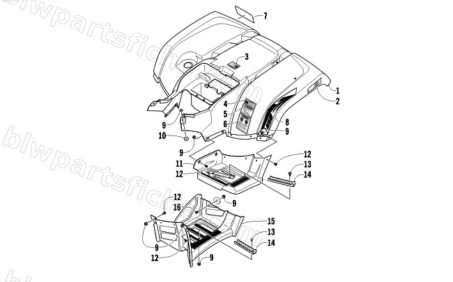 REAR BODY PANEL AND FOOTWELL ASSEMBLIES diagram