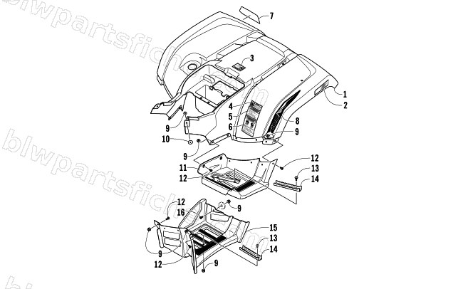 REAR BODY PANEL AND FOOTWELL ASSEMBLIES diagram