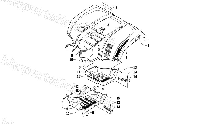 REAR BODY PANEL AND FOOTWELL ASSEMBLIES diagram