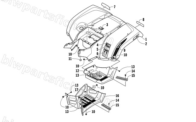 REAR BODY PANEL AND FOOTWELL ASSEMBLIES diagram