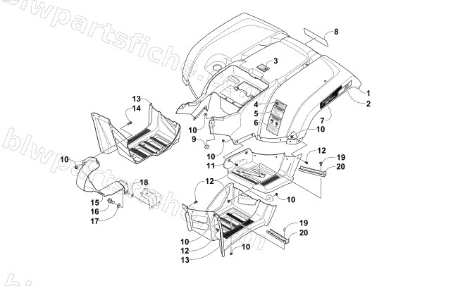 REAR BODY PANEL AND FOOTWELL ASSEMBLIES diagram