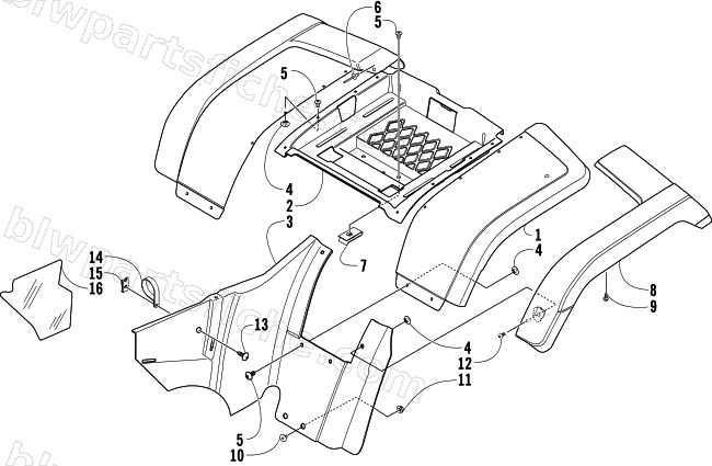 REAR BODY PANEL ASSEMBLY diagram