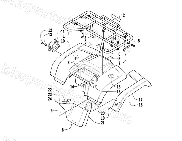 REAR BODY PANEL ASSEMBLY diagram